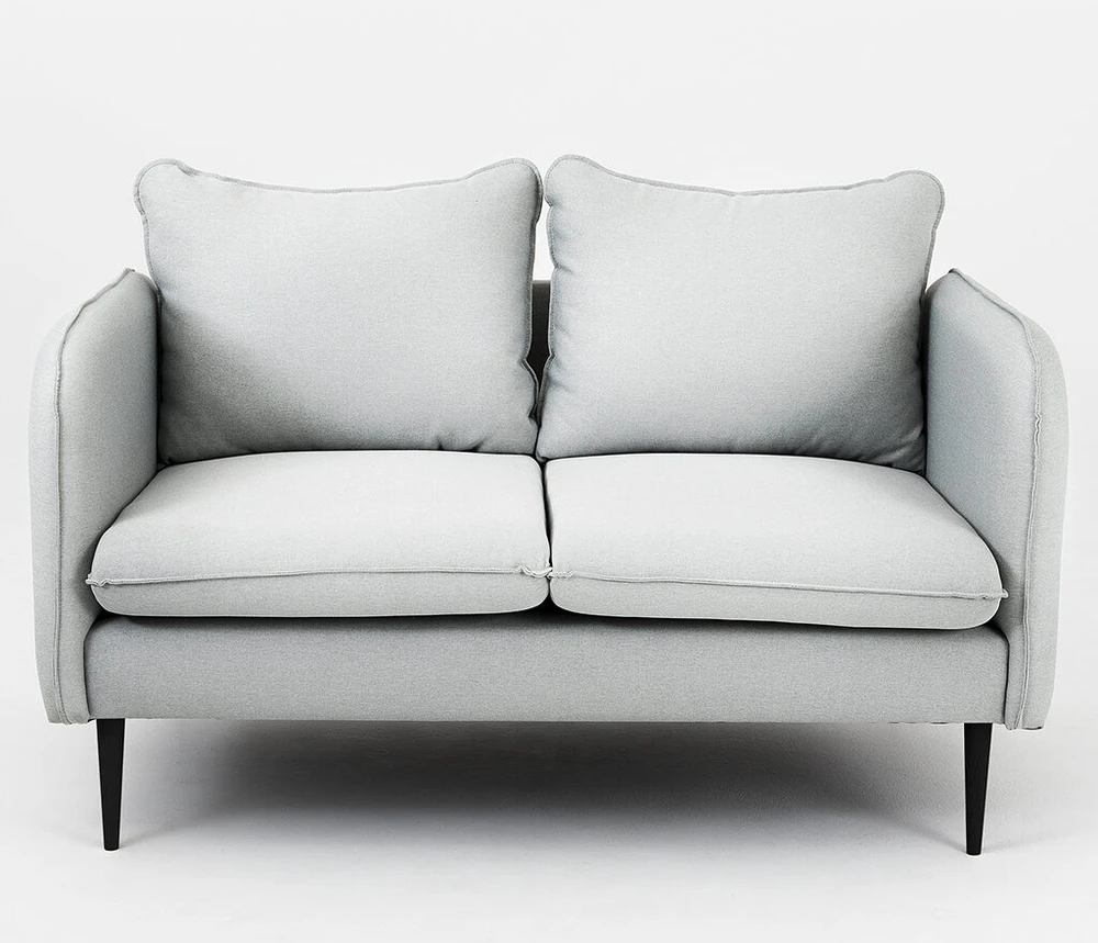 Customform Sofa, POSH Juodas 2 vietų, 0.89x1.45x0.9 m, Platinos Pilka