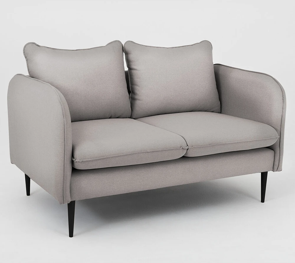 Customform Sofa, POSH Juodas 2 vietų, 89x145 cm, Pilka