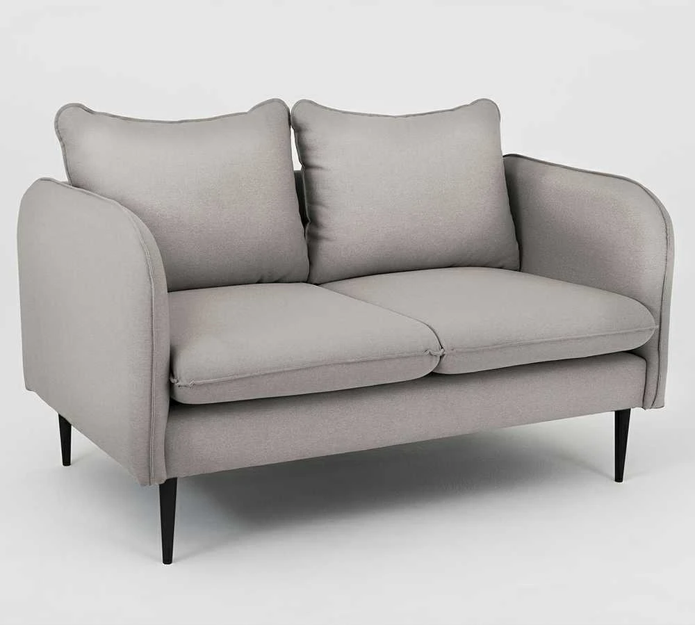Customform Sofa, POSH Juodas 2 vietų, 89x145 cm, Pilka