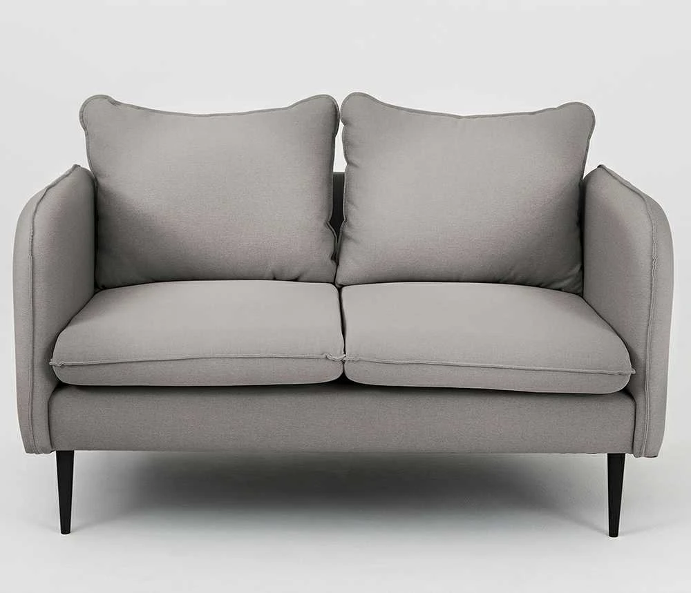 Customform Sofa, POSH Juodas 2 vietų, 89x145 cm, Pilka