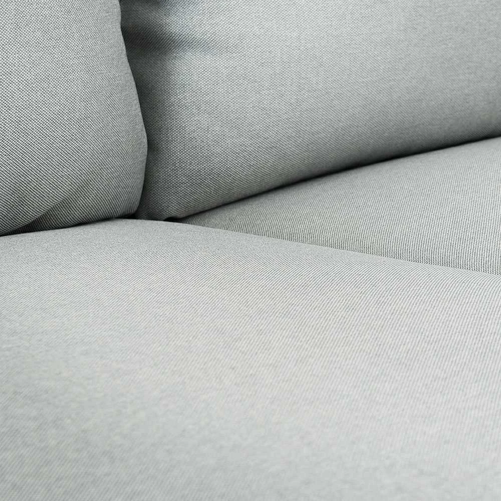 Customform Sofa, POSH Juodas 3-vietė, 89x205 cm, Platinos Pilka