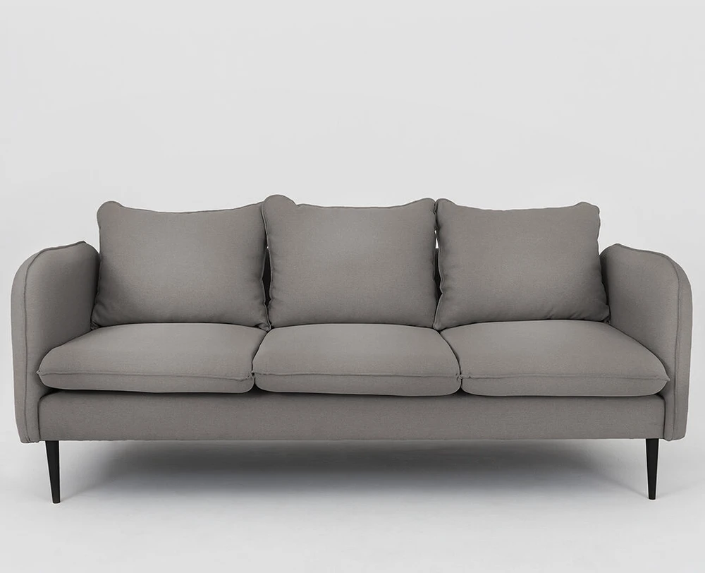 Customform Sofa, POSH Juodas 3 vietų, 89x205 cm, Pilka