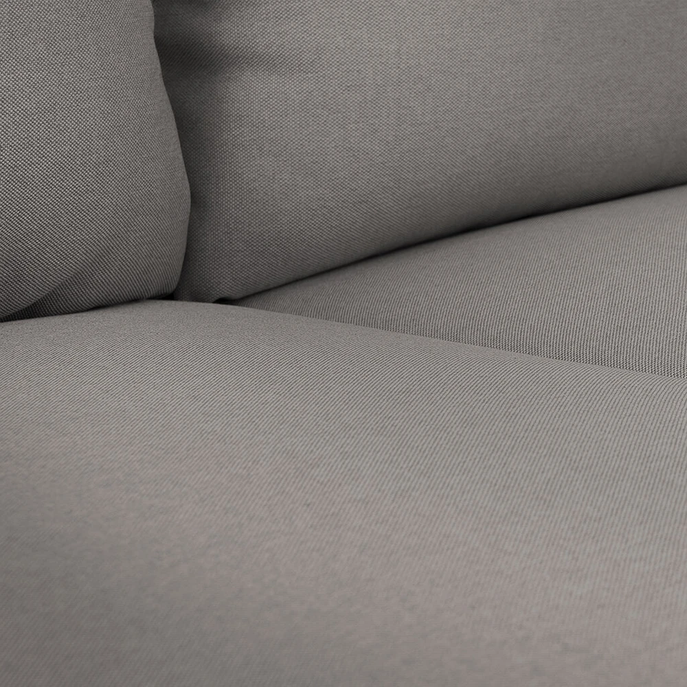 Customform Sofa, POSH Juodas 3 vietų, 89x205 cm, Pilka