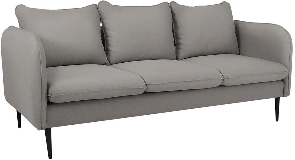 Customform Sofa, POSH Juodas 3 vietų, 89x205 cm, Pilka