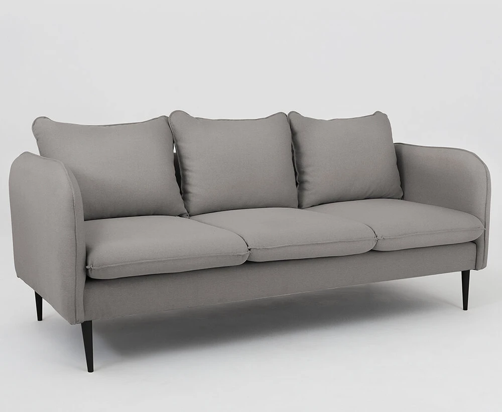 Customform Sofa, POSH Juodas 3 vietų, 89x205 cm, Pilka