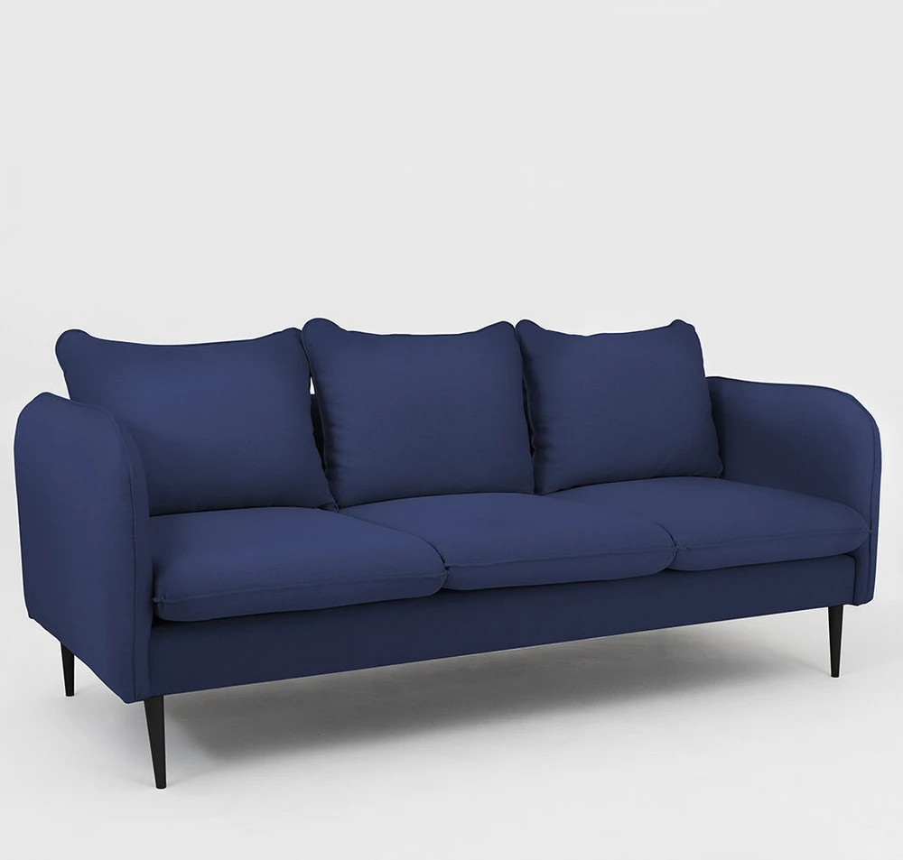 Customform Sofa, POSH Juodas 3 vietų, 89x205x90 cm, Juoda
