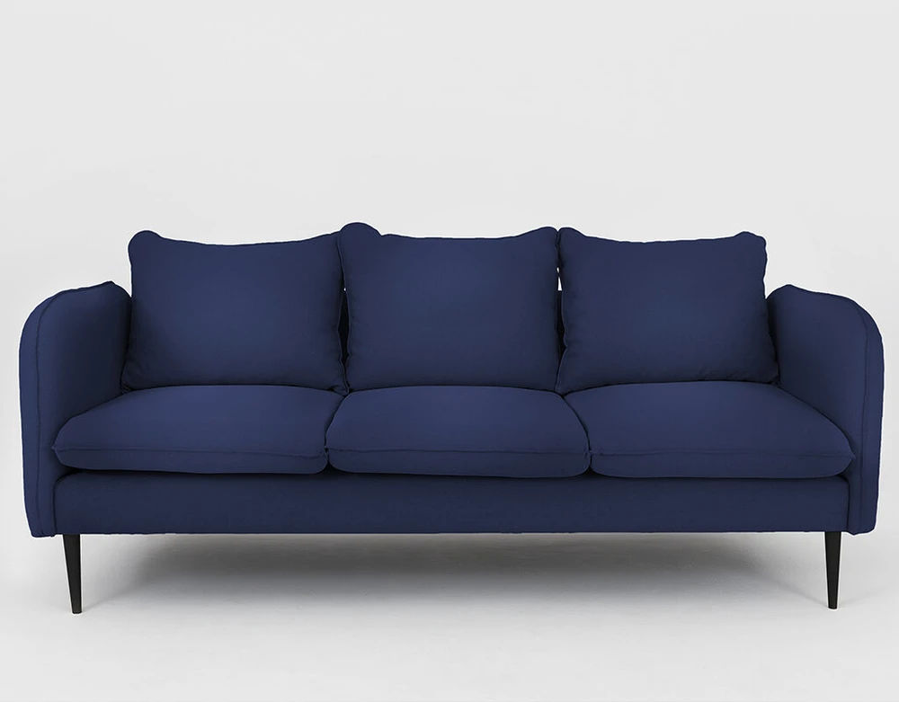 Customform Sofa, POSH Juodas 3 vietų, 89x205x90 cm, Juoda