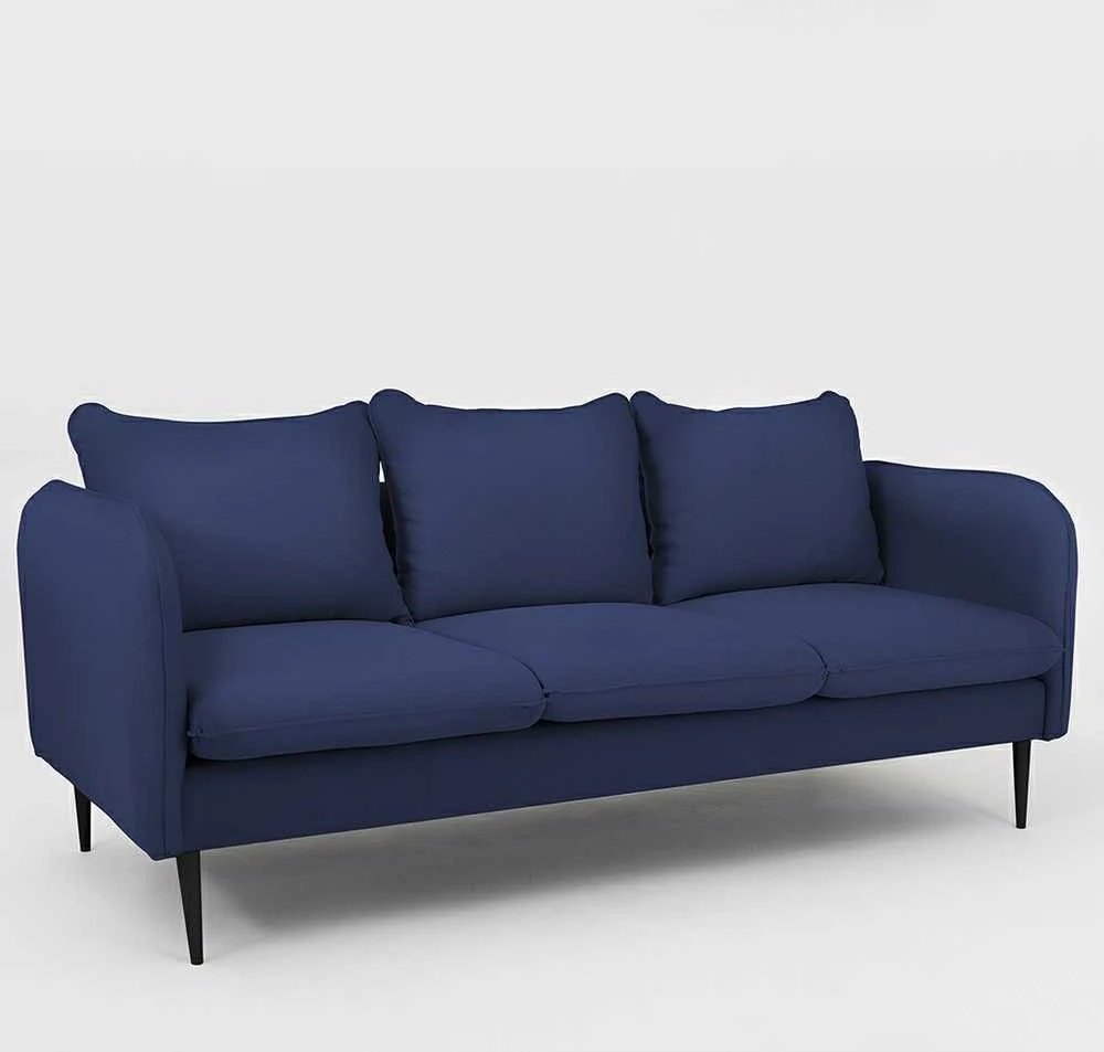 Customform Sofa, POSH Juodas 3 vietų, 89x205x90 cm, Juoda
