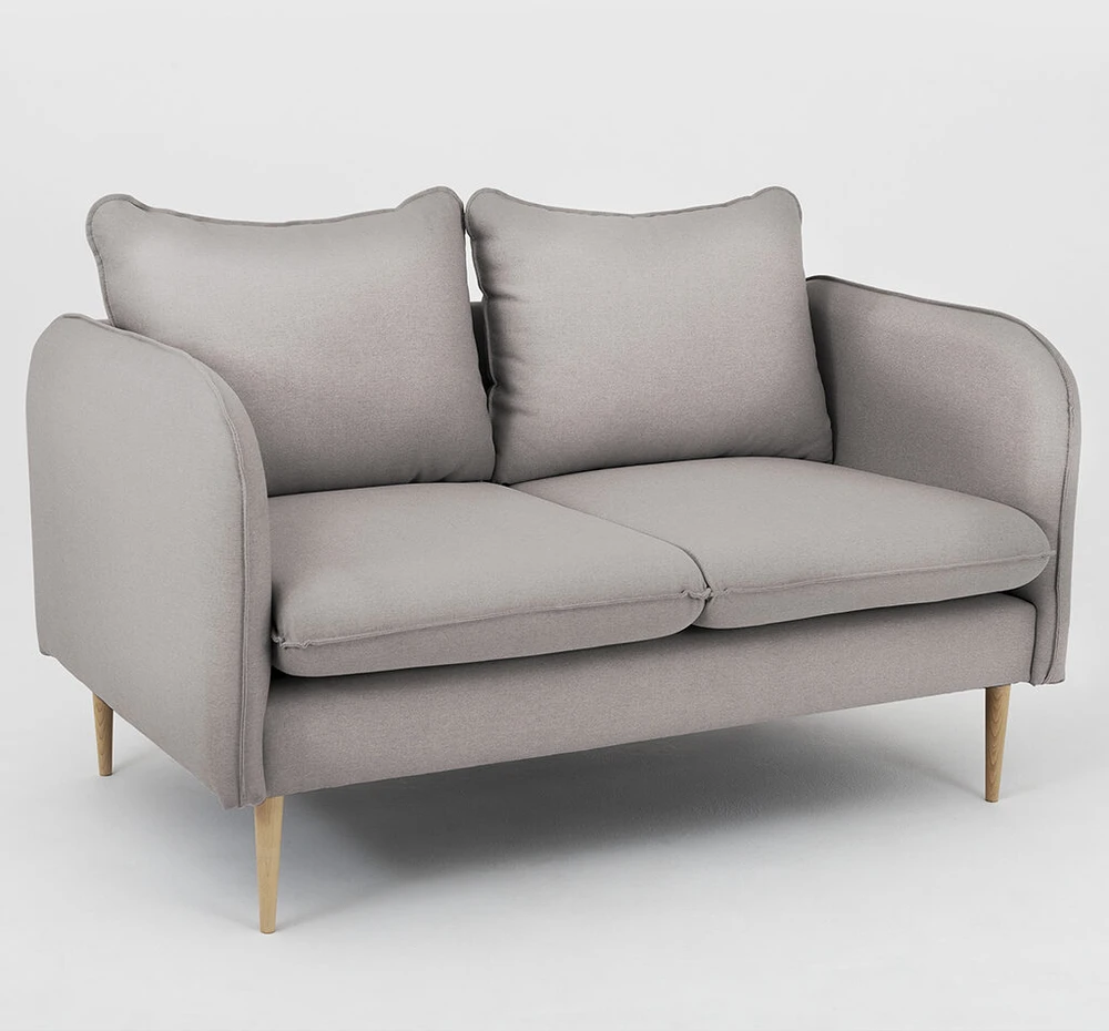 Customform Sofa, POSH WOOD 2 vietų, 89x145x90 cm, Pilka