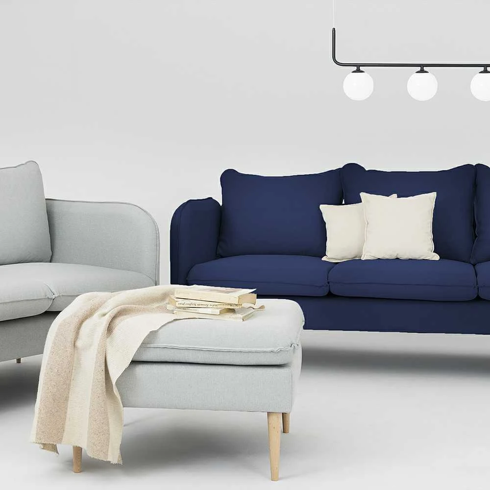 Customform Sofa, POSH WOOD 3 vietų, 89x205 cm, Rašalinė