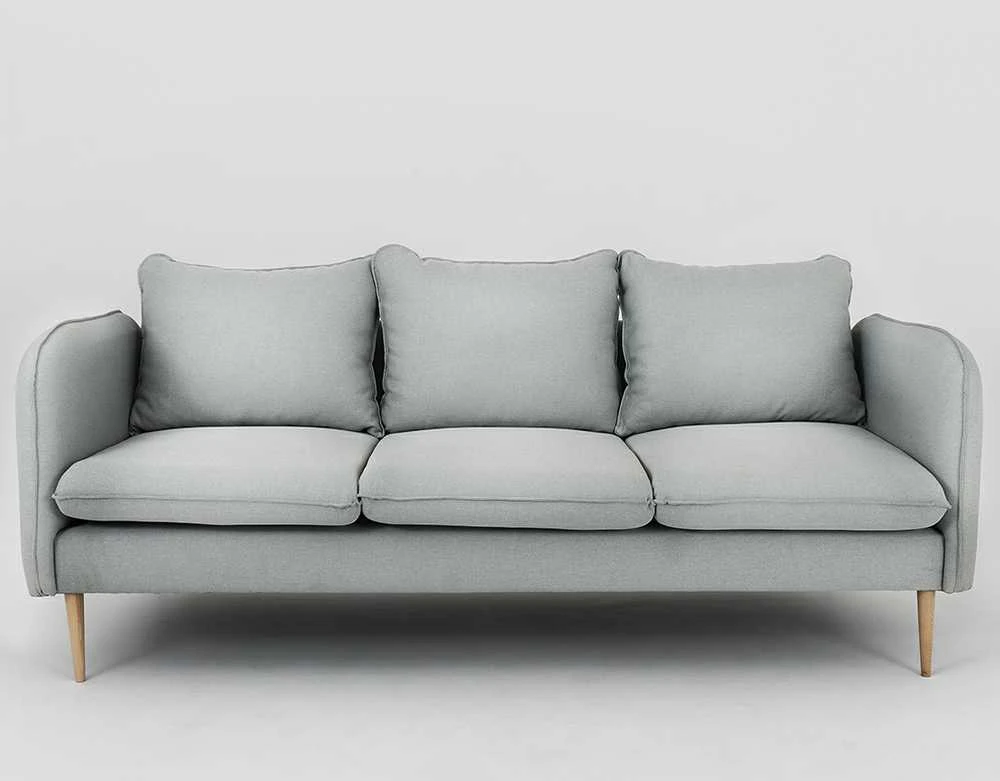 Customform Sofa, POSH WOOD 3 vietų, 89x205 cm, Platininė pilka