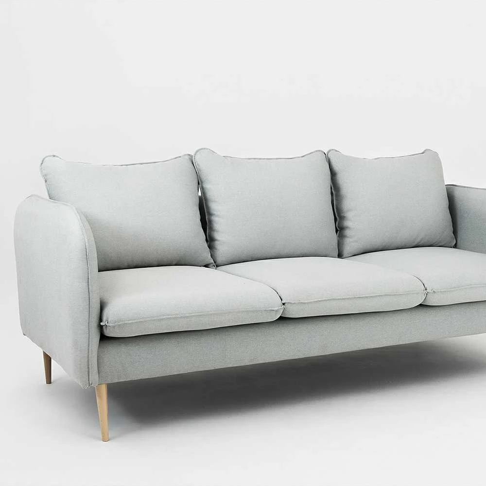 Customform Sofa, POSH WOOD 3 vietų, 89x205 cm, Platininė pilka