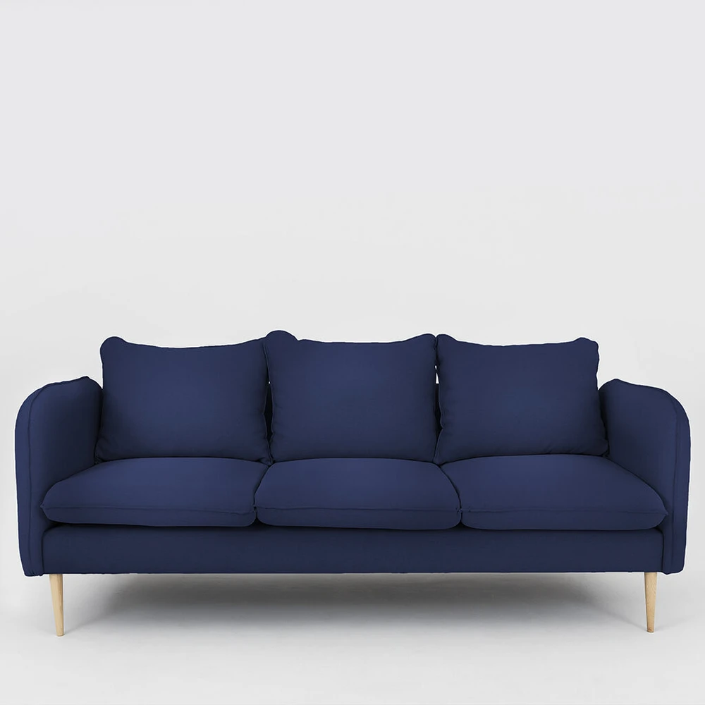 Customform Sofa, POSH WOOD 3 vietų, 89x205 cm, Rašalinė