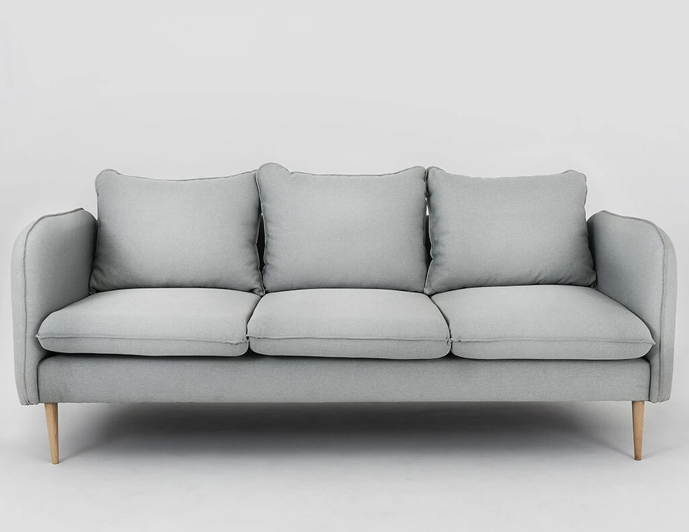 Customform Sofa, POSH WOOD 3 vietų, 89x205 cm, Platininė pilka