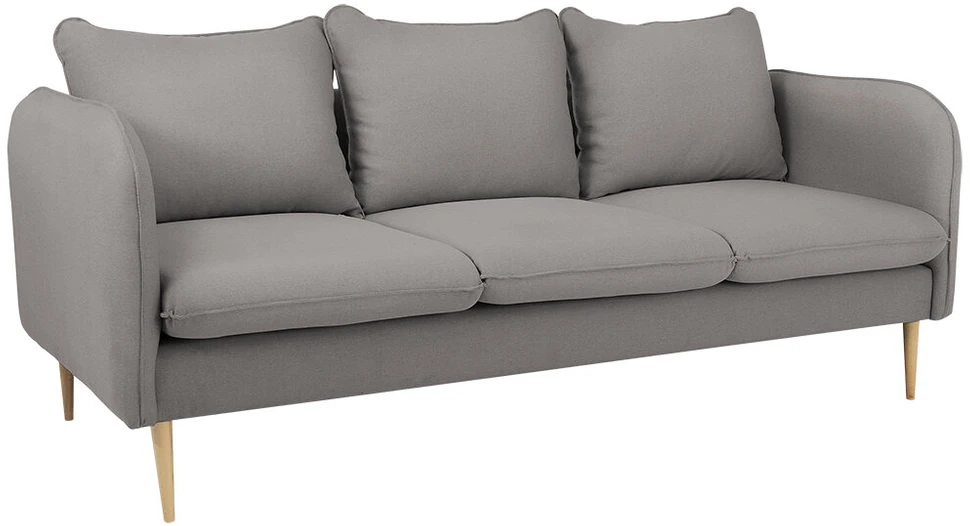 Customform Sofa, POSH WOOD 3 vietų, 89x205x90 cm, Pilka
