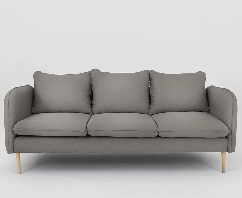 Customform Sofa, POSH WOOD 3 vietų, 89x205x90 cm, Pilka