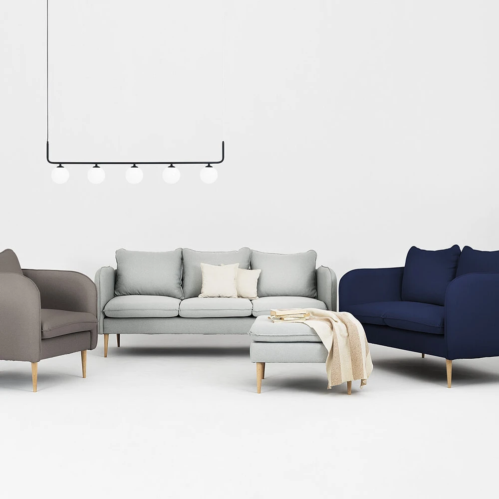 Customform Sofa, POSH WOOD dviem asmenim, 89x145x90 cm, Rašalinis