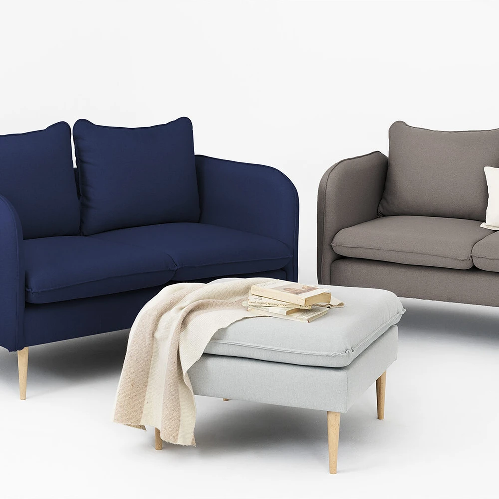 Customform Sofa, POSH WOOD dviem asmenim, 89x145x90 cm, Rašalinis
