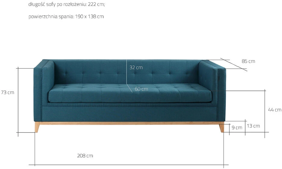 Customform Sofa, Skandinaviška, 82x151 cm, Anglies spalva