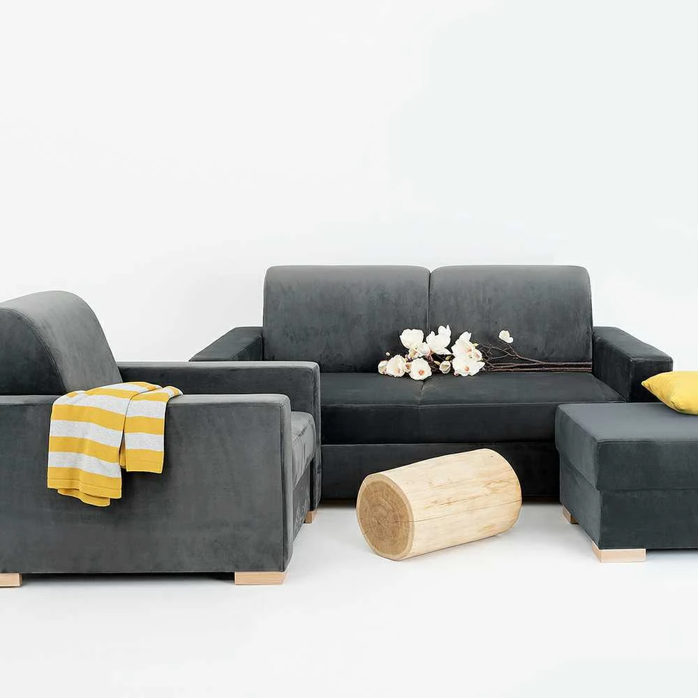 Customform Sofa, Stabilus, 95x165 cm, Pilka