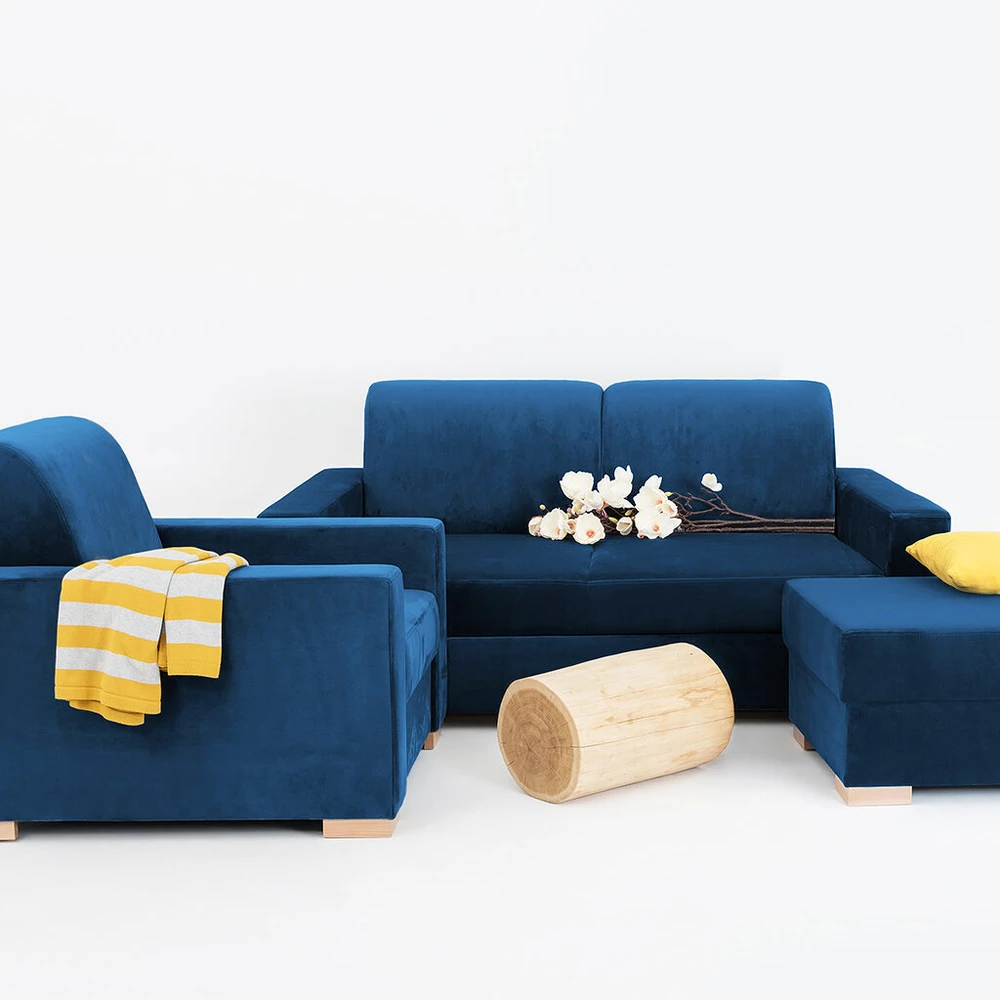 Customform Sofa, STABLE 2 vietų, 95x165 cm, Mėlyna