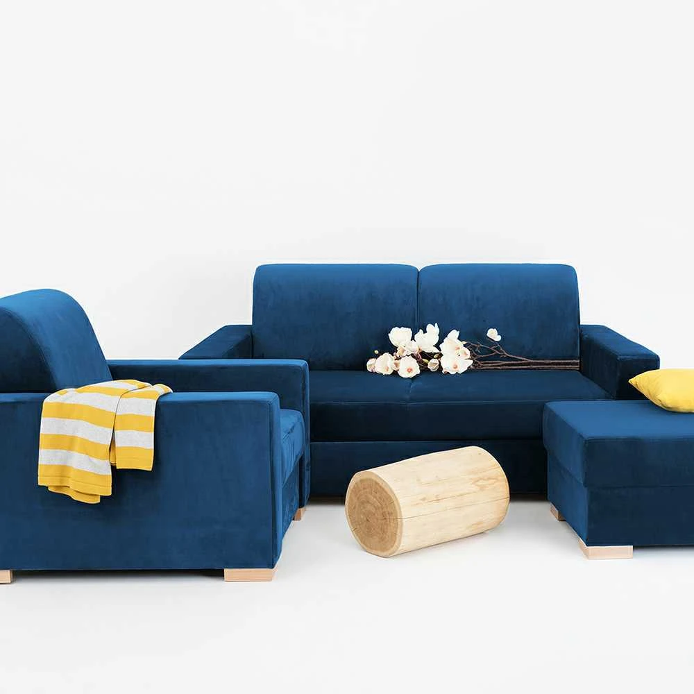Customform Sofa, STABLE 2 vietų, 95x165 cm, Mėlyna