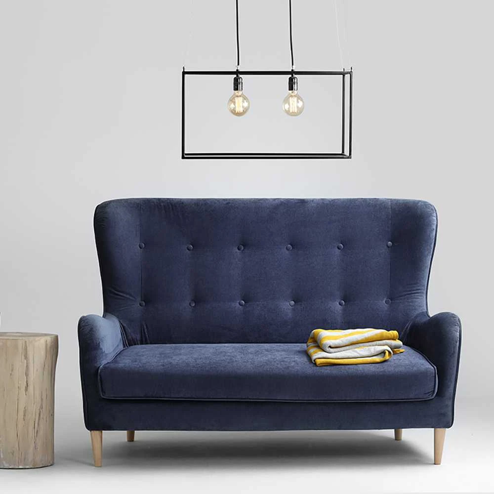 Customform Sofa, TOPIC WOOD, 88x162 cm, Deep Sea