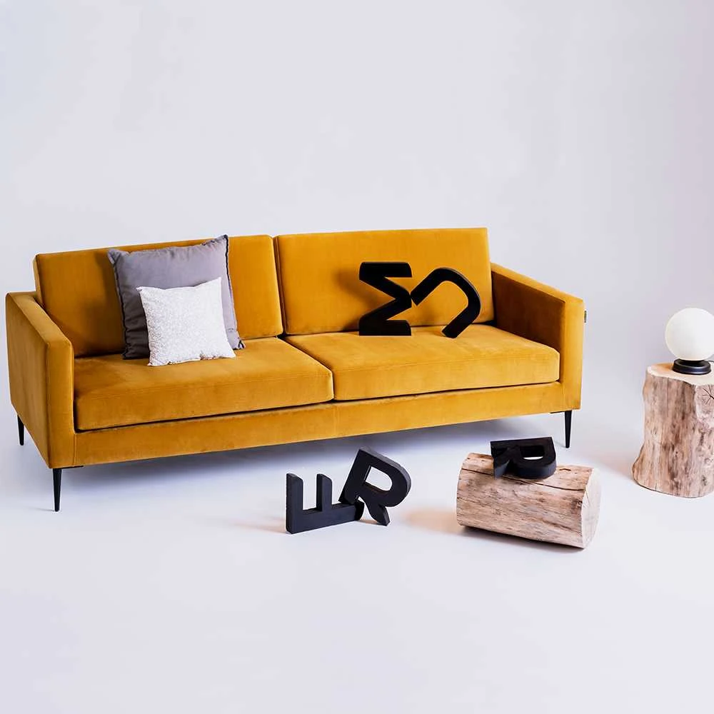 Customform Sofa, VERGAN, 212x88 cm, Juoda
