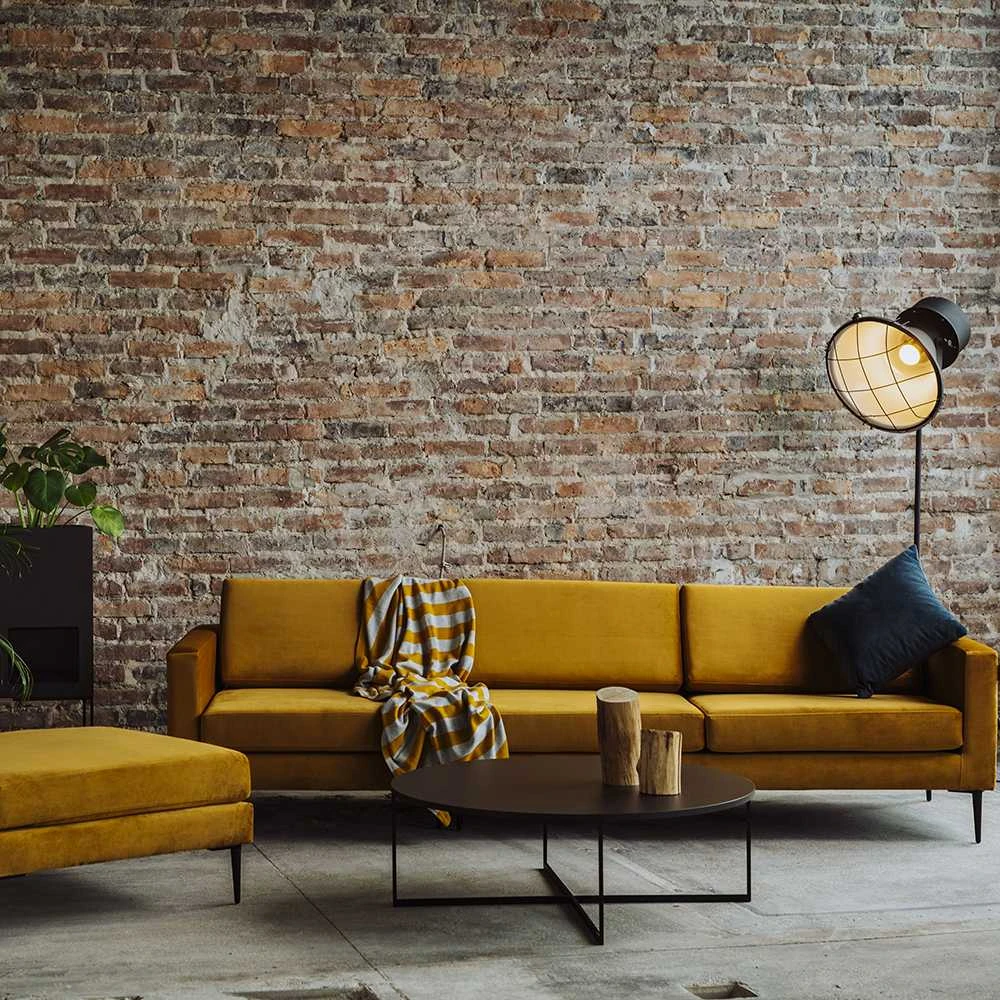 Customform Sofa, VERGAN, 212x88 cm, Juoda