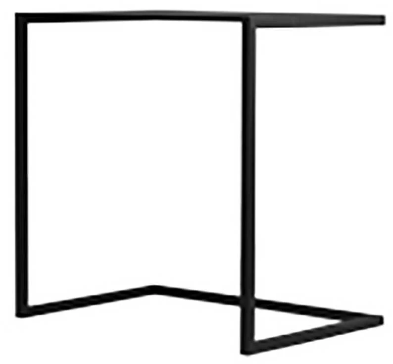 Customform Šonas stalas, LUPE METAL 60, 0.4x0.6x0.6 m, Juodas