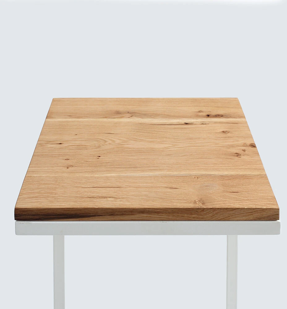 Customform Šoninis stalas, LUPE 30 MASIVINIS MEDIENOS, 40x30x60 cm, Balta ąžuolo