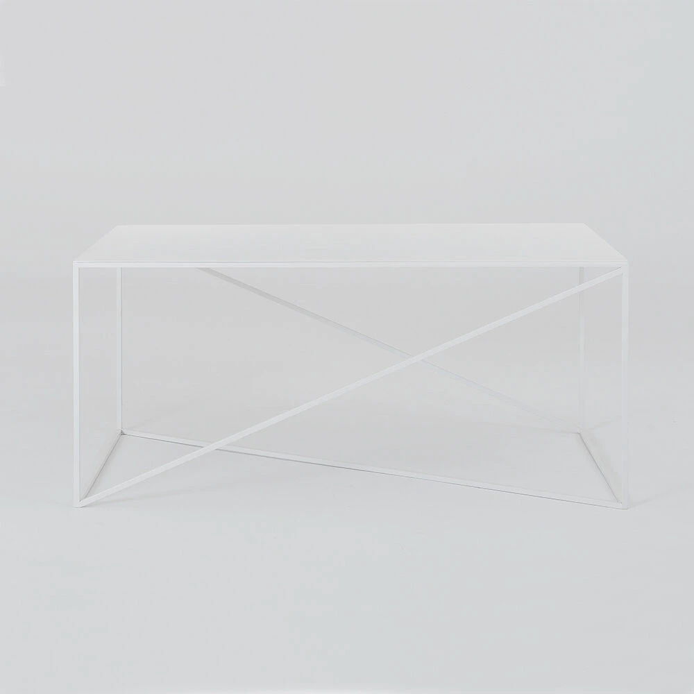 Customform Šoninis stalas, MEMO METAL, 50x50 cm, Baltas