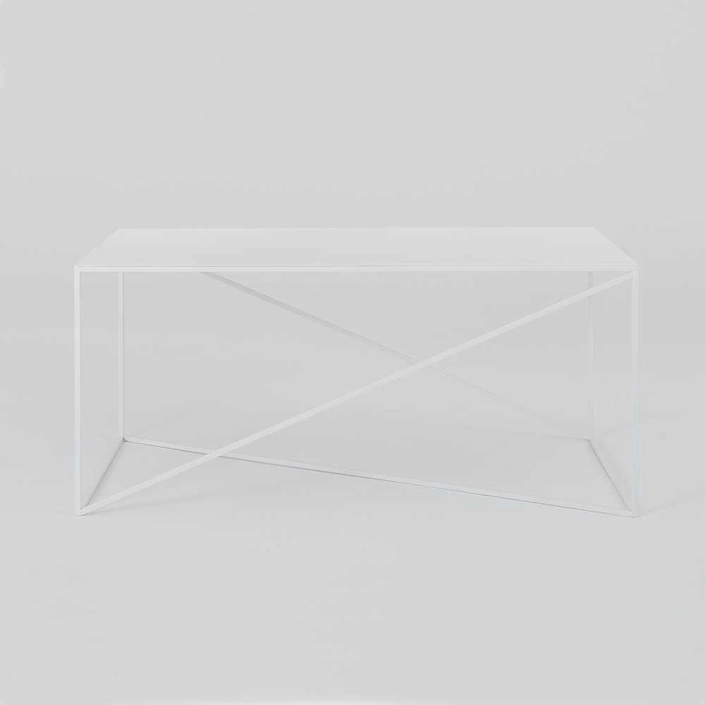 Customform Šoninis stalas, MEMO METAL, 50x50 cm, Baltas