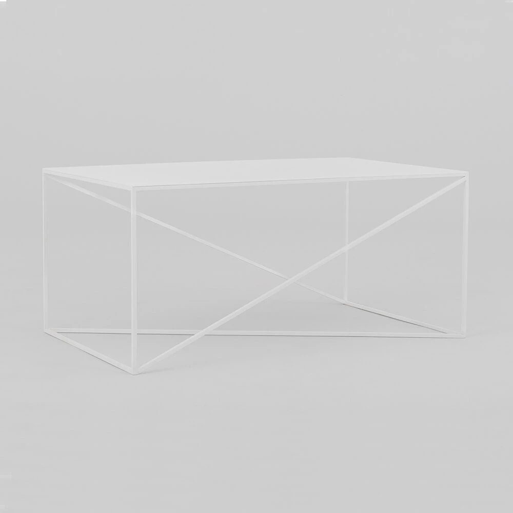 Customform Šoninis stalas, MEMO METAL, 50x50 cm, Baltas
