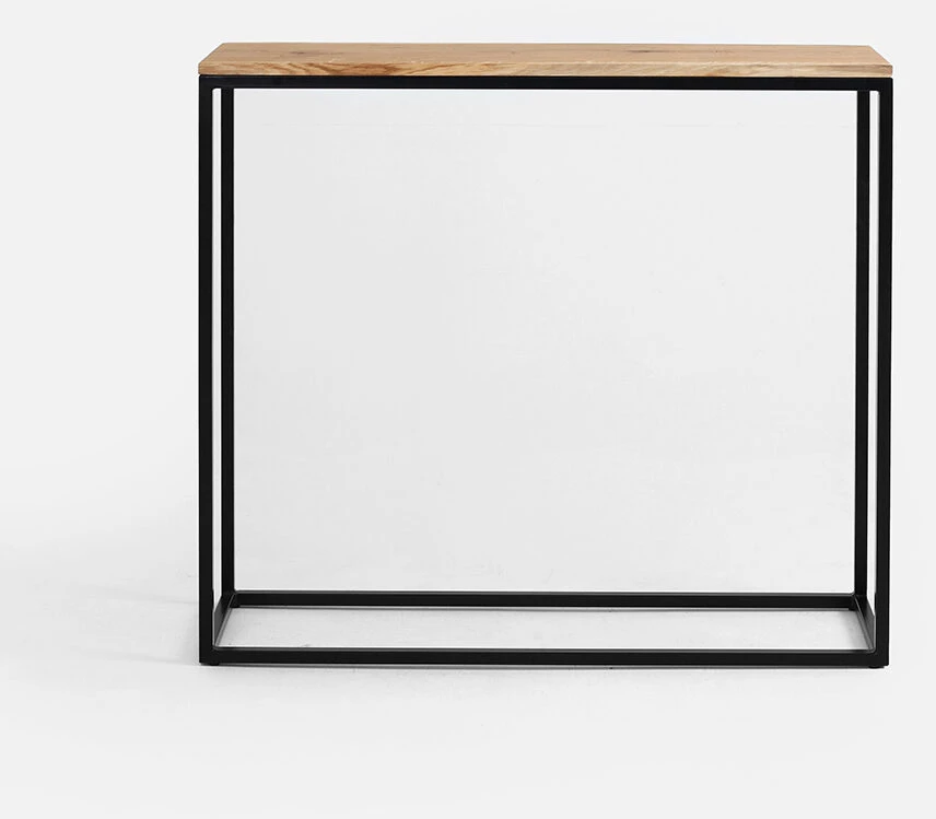 Customform Šoninis stalas, SIDER METAL, 0.5x0.7 m, Juodas