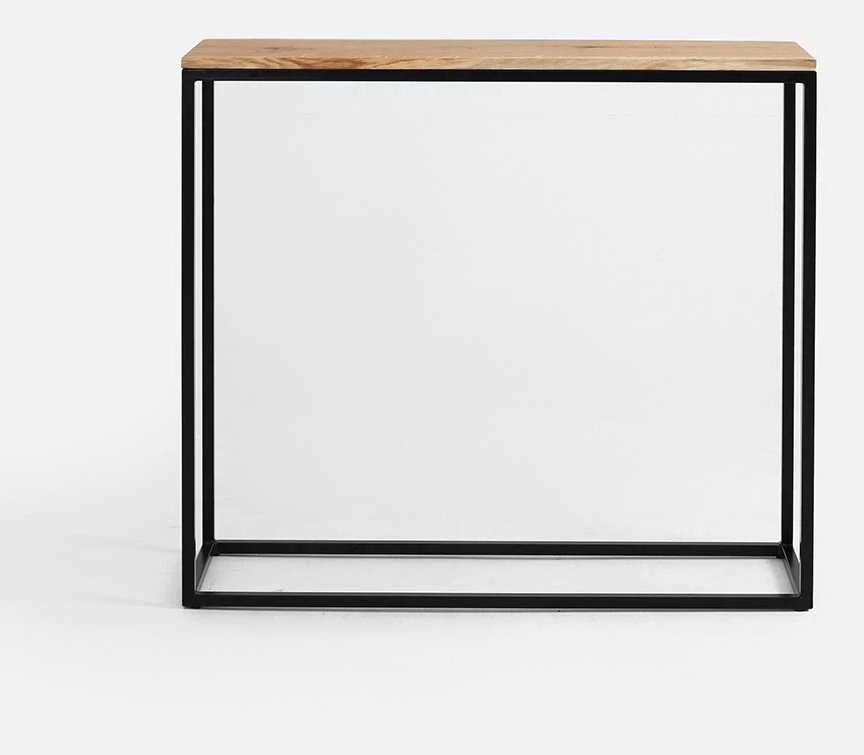 Customform Šoninis stalas, SIDER METAL, 0.5x0.7 m, Juodas