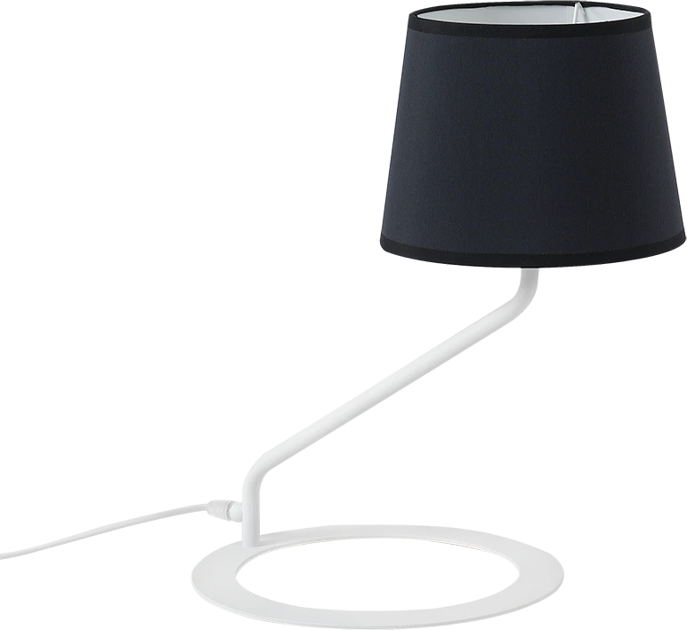 Customform Stalinė lempa, SHADE LAMP, 35x35x40 cm, Balta/Juoda