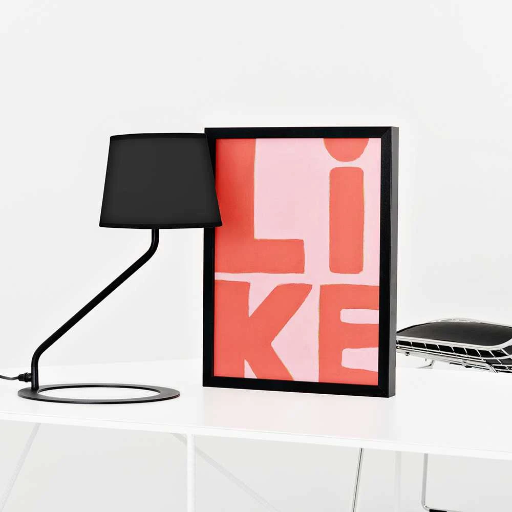Customform Stalinė lempa, SHADE LAMP, 35x35x40 cm, Juoda/Balta