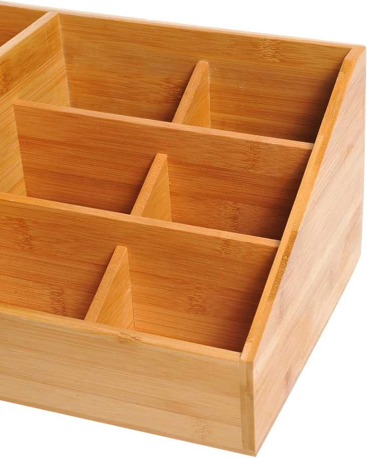 HOMCOM stalo organizatorius, biuro daiktadėžė su 2 stalčiais, tvarkai ir organizavimui, natūrali, I33 x P20,5 x A15,5 cm