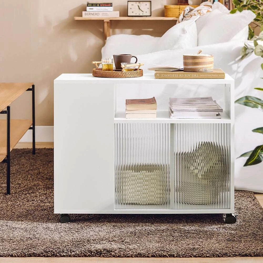 Sobuy Spausdintuvo stalas Spausdintuvo stovas Dokumentų spinta FBT142-W