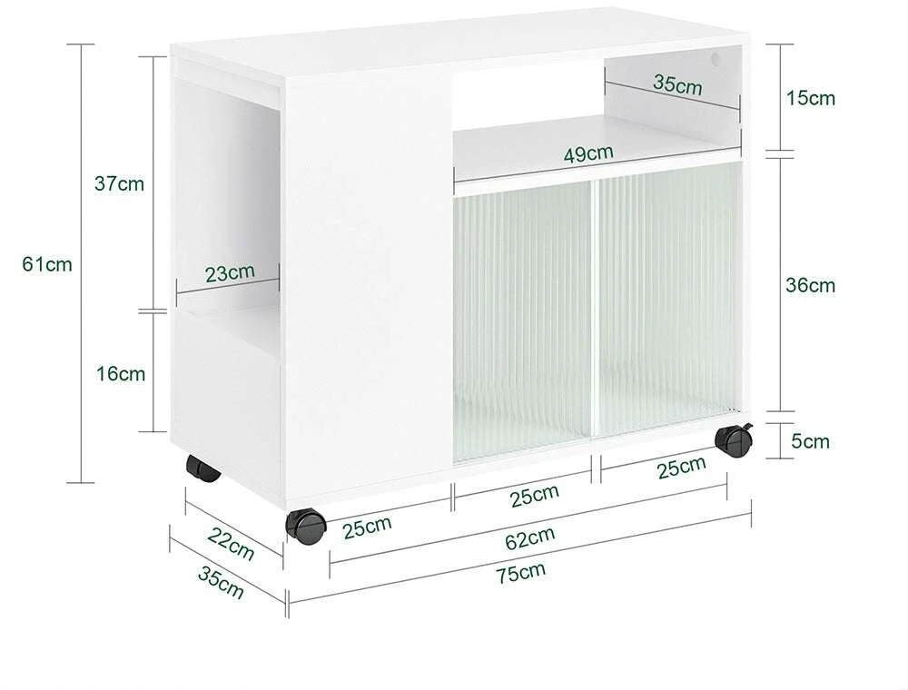 Sobuy Spausdintuvo stalas Spausdintuvo stovas Dokumentų spinta FBT142-W