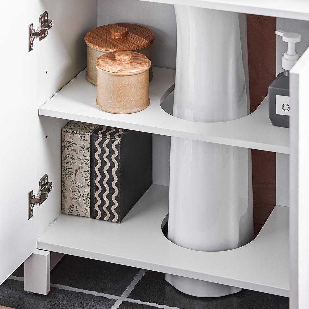 Sobuy Vanity Unit Vonios kambario baldai su 2 durimis BZR164-W