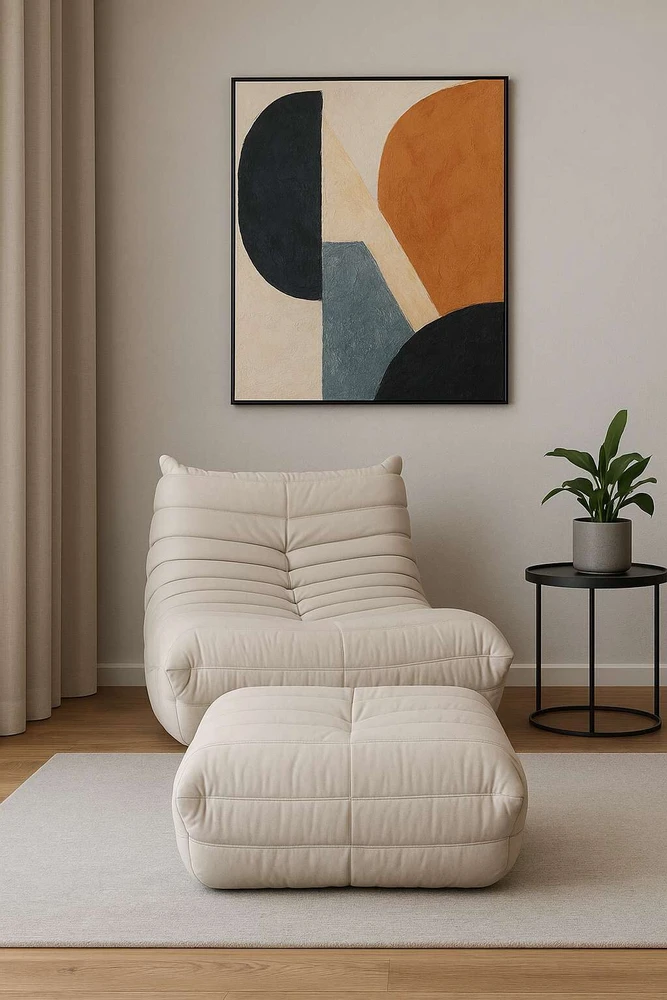 Didelis fotelis, 87 x 70 x 102 cm, Nua, smėlio spalvos