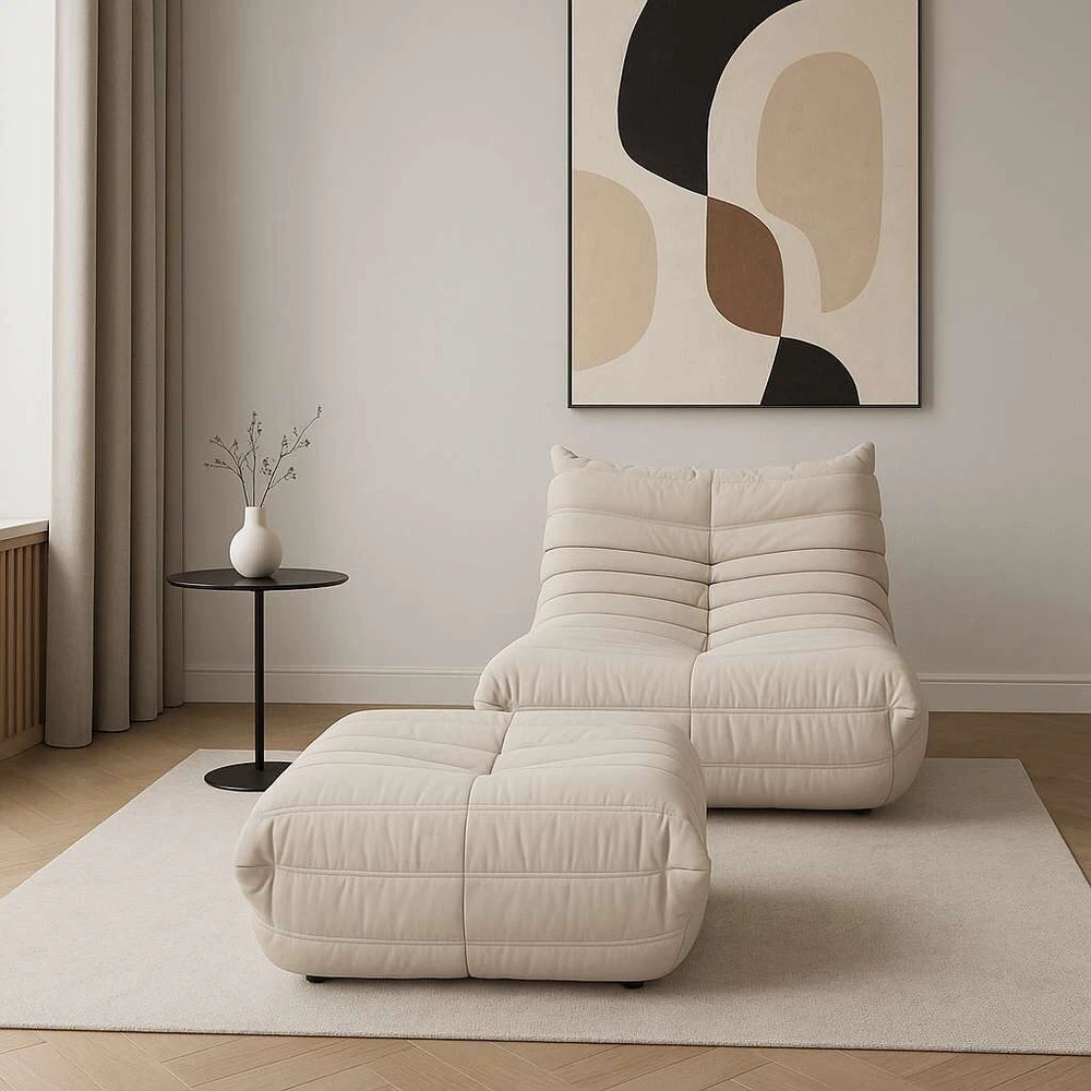 Didelis fotelis, 87 x 70 x 102 cm, Nua, smėlio spalvos