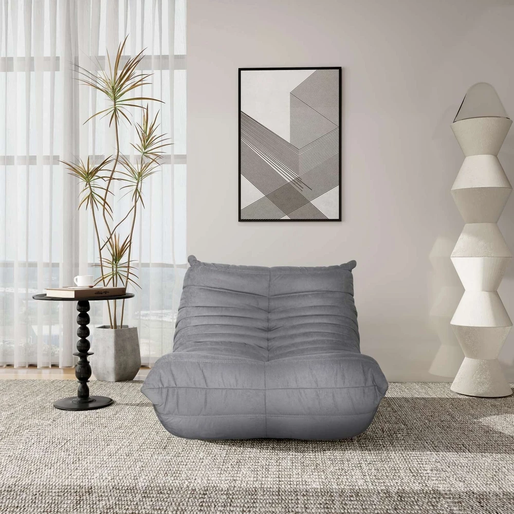 Didelis fotelis, 87 x 70 x 102 cm, Nua, pilkas