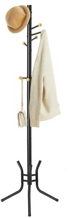 Songmics Drabužių kabykla su kabliukais RCR028B01, juoda