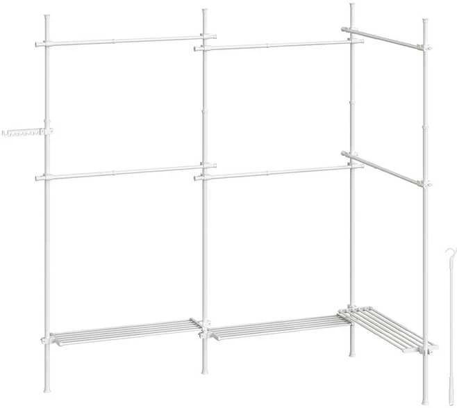 Songmics Drabužių lentyna iki lubų 33,5 x (240-353) x (208-310) cm