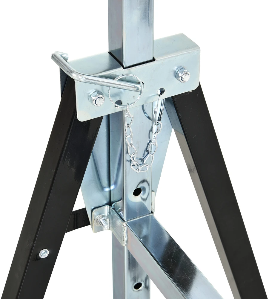 DURHAND pjūklo arklys reguliuojamo aukščio, sulankstomas, metalinis, juodas, 68x56x80-130 cm, iki 200 kg keliamoji galia
