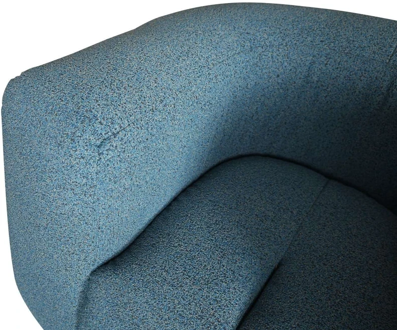 Dviejų vietų sofa Nua, 150 cm, mėlynas audinys