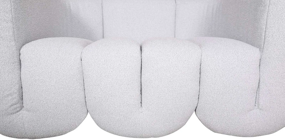 Dvivietė sofa, Nua, šviesiai pilka–balta